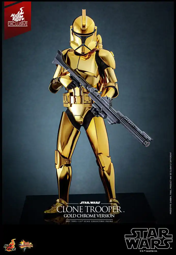 Sběratelská figurka Star Wars 1/6 Clone Trooper (Gold Chrome Version) Exclusive 30 cm fotografii produktu