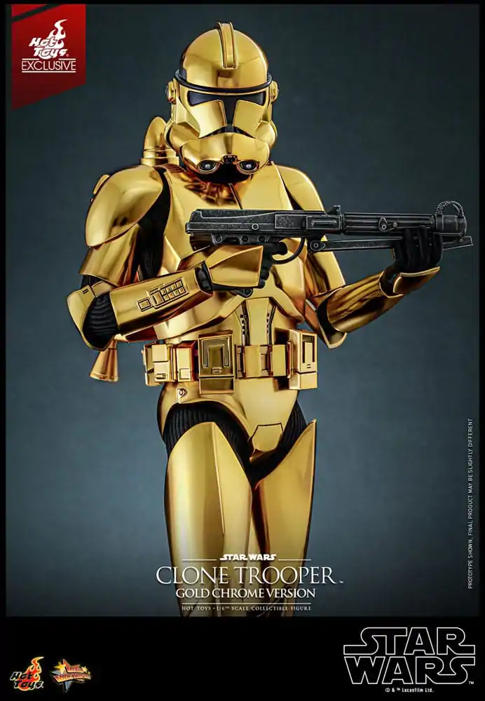 Sběratelská figurka Star Wars 1/6 Clone Trooper (Gold Chrome Version) Exclusive 30 cm fotografii produktu