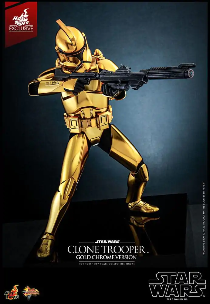 Sběratelská figurka Star Wars 1/6 Clone Trooper (Gold Chrome Version) Exclusive 30 cm fotografii produktu