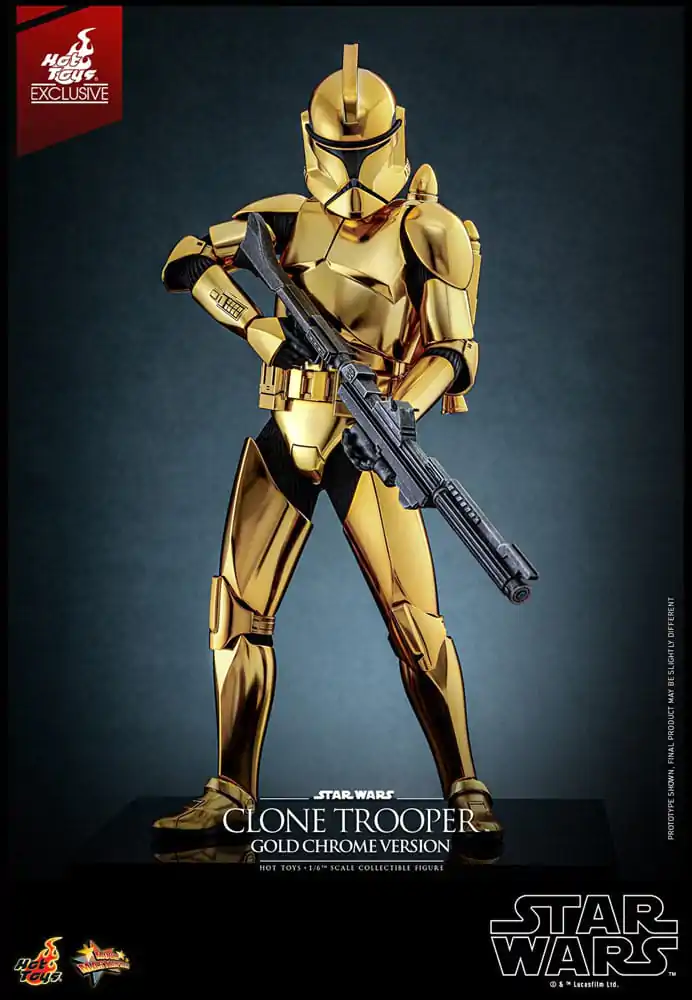 Sběratelská figurka Star Wars 1/6 Clone Trooper (Gold Chrome Version) Exclusive 30 cm fotografii produktu