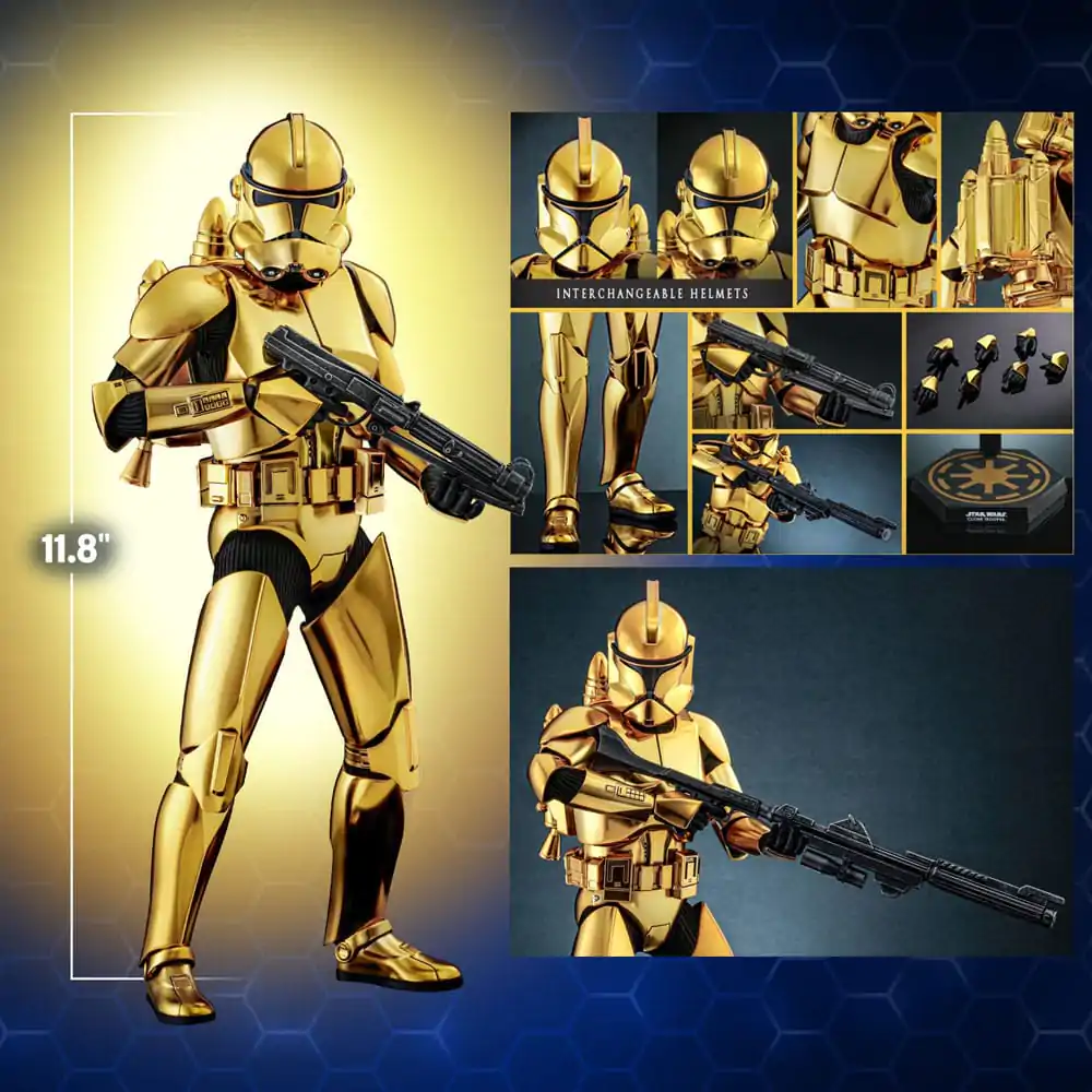 Sběratelská figurka Star Wars 1/6 Clone Trooper (Gold Chrome Version) Exclusive 30 cm fotografii produktu