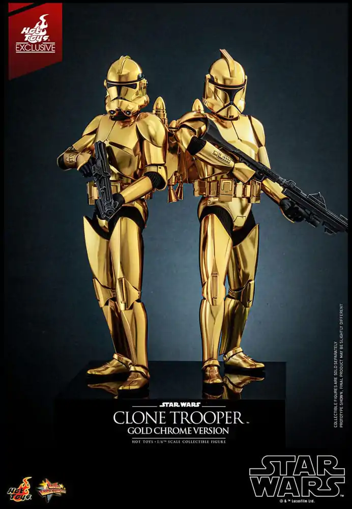 Sběratelská figurka Star Wars 1/6 Clone Trooper (Gold Chrome Version) Exclusive 30 cm fotografii produktu