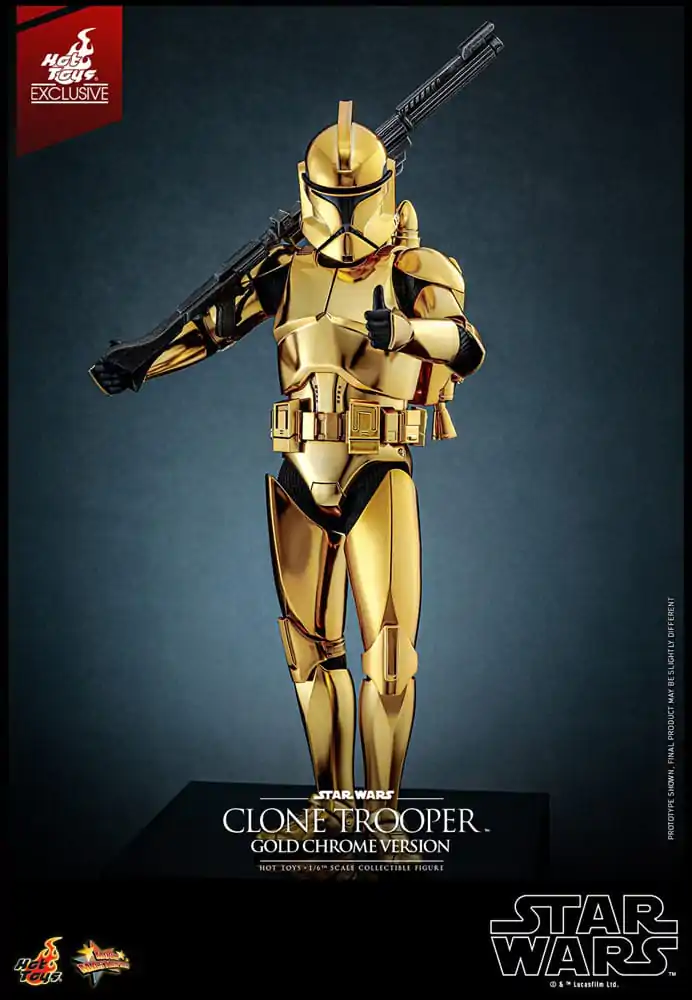 Sběratelská figurka Star Wars 1/6 Clone Trooper (Gold Chrome Version) Exclusive 30 cm fotografii produktu