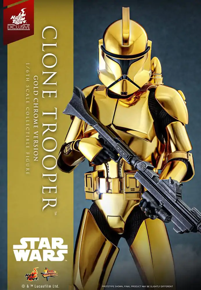 Sběratelská figurka Star Wars 1/6 Clone Trooper (Gold Chrome Version) Exclusive 30 cm fotografii produktu