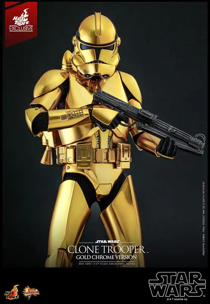 Sběratelská figurka Star Wars 1/6 Clone Trooper (Gold Chrome Version) Exclusive 30 cm fotografii produktu