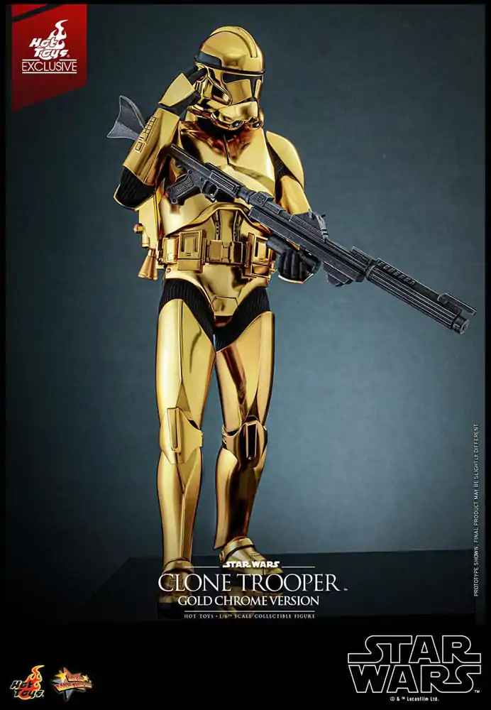 Sběratelská figurka Star Wars 1/6 Clone Trooper (Gold Chrome Version) Exclusive 30 cm fotografii produktu