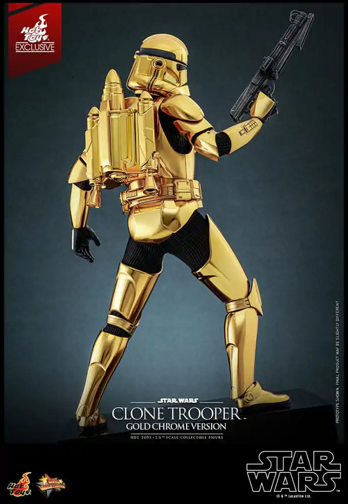 Sběratelská figurka Star Wars 1/6 Clone Trooper (Gold Chrome Version) Exclusive 30 cm fotografii produktu