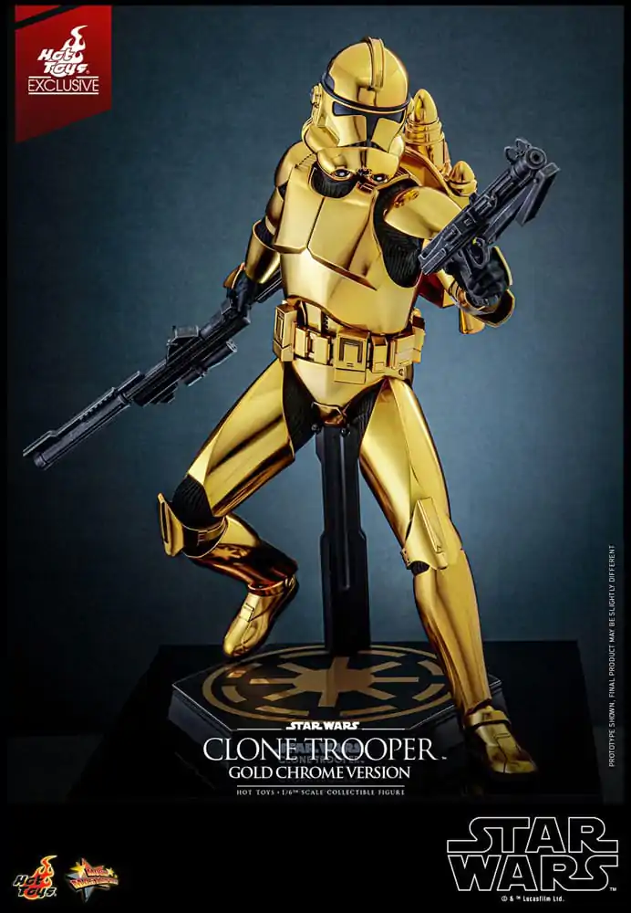 Sběratelská figurka Star Wars 1/6 Clone Trooper (Gold Chrome Version) Exclusive 30 cm fotografii produktu