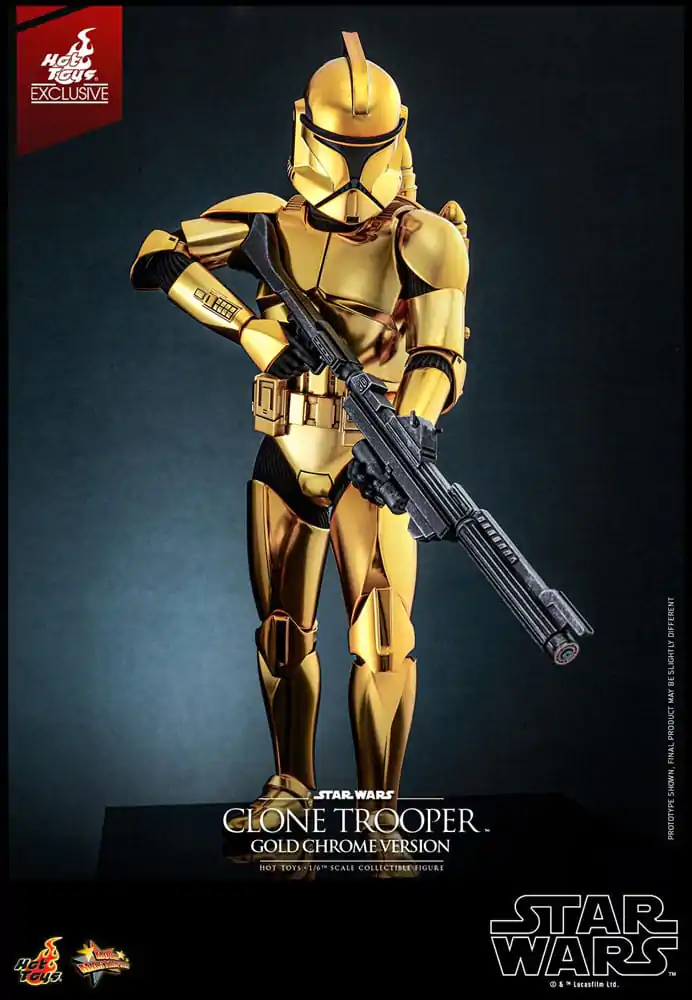 Sběratelská figurka Star Wars 1/6 Clone Trooper (Gold Chrome Version) Exclusive 30 cm fotografii produktu