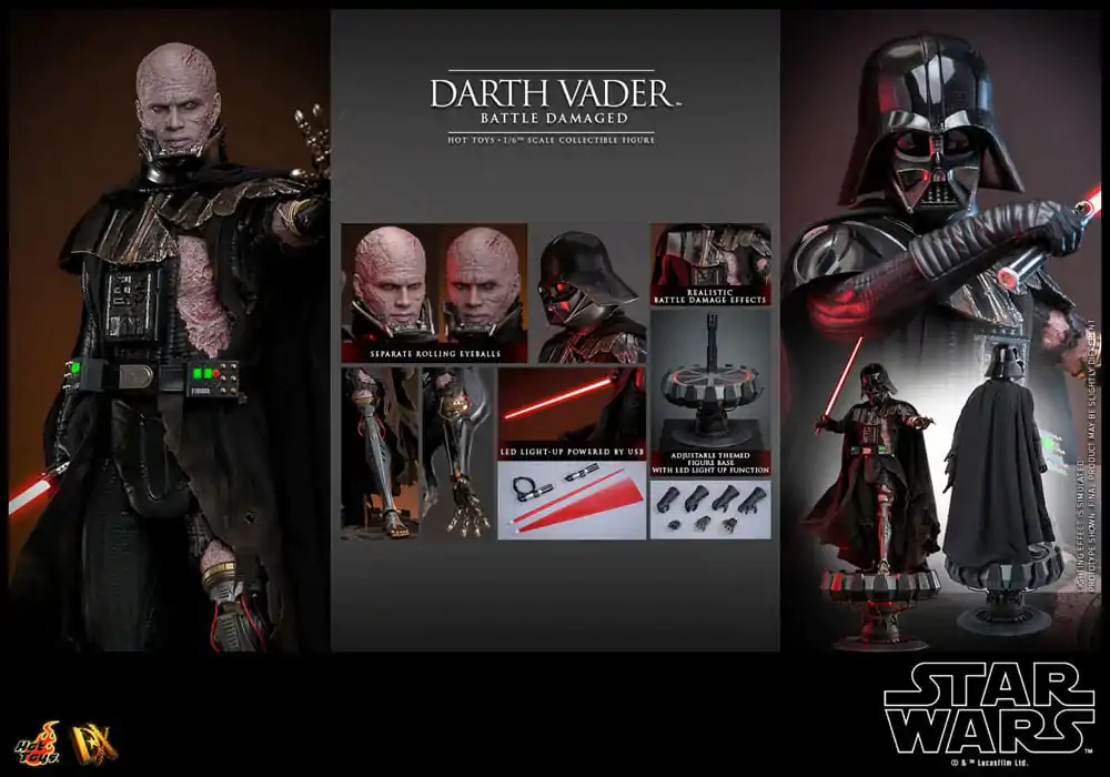 Star Wars Akční figurka 1/6 Darth Vader (Battle Damaged) 35 cm fotografii produktu