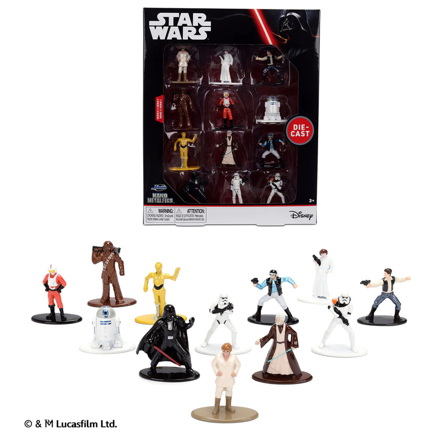 Star Wars pack 12 kovových figurek 4 cm fotografii produktu