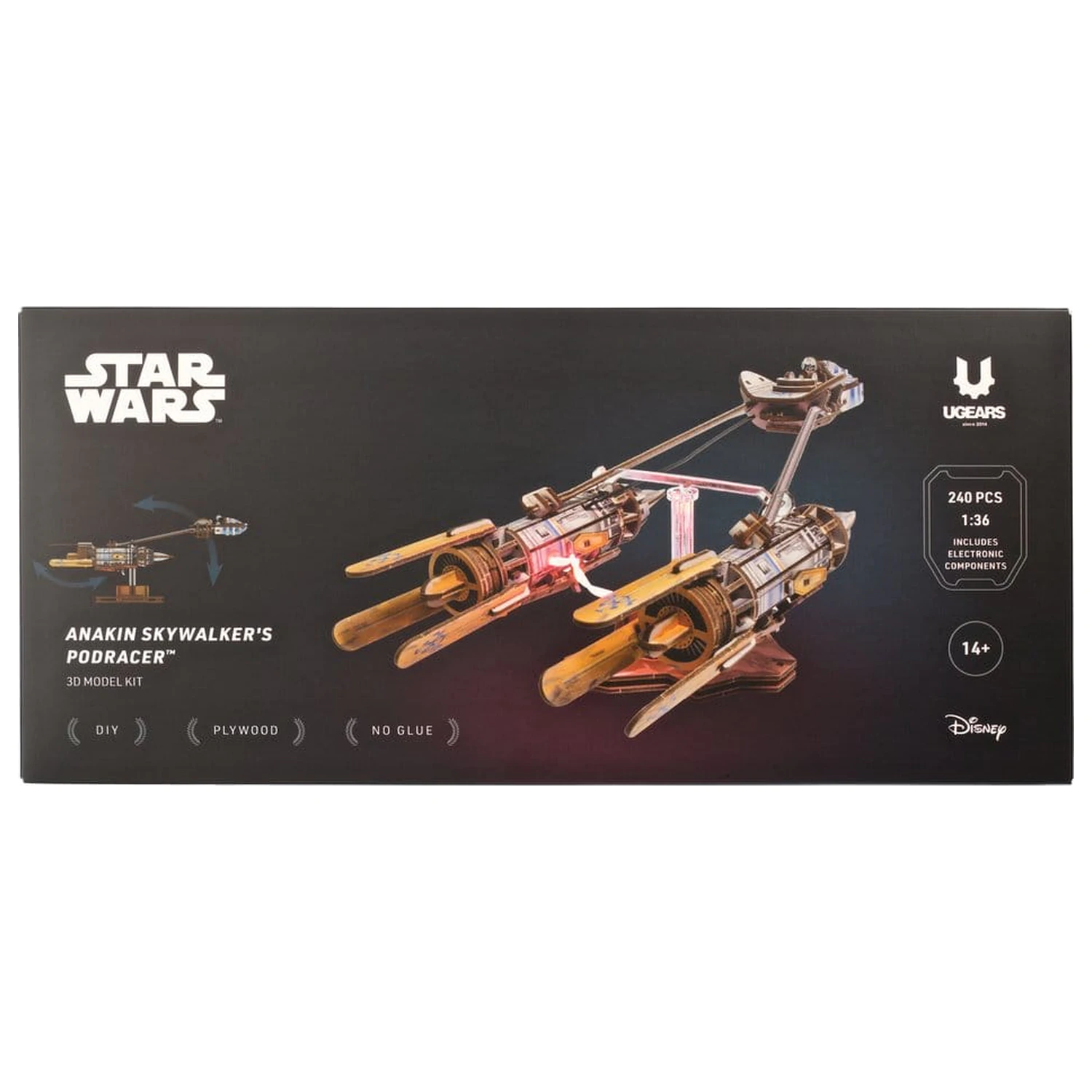 Star Wars 3D Dřevěné Puzzle Anakin Skywalker's Podracer fotografii produktu