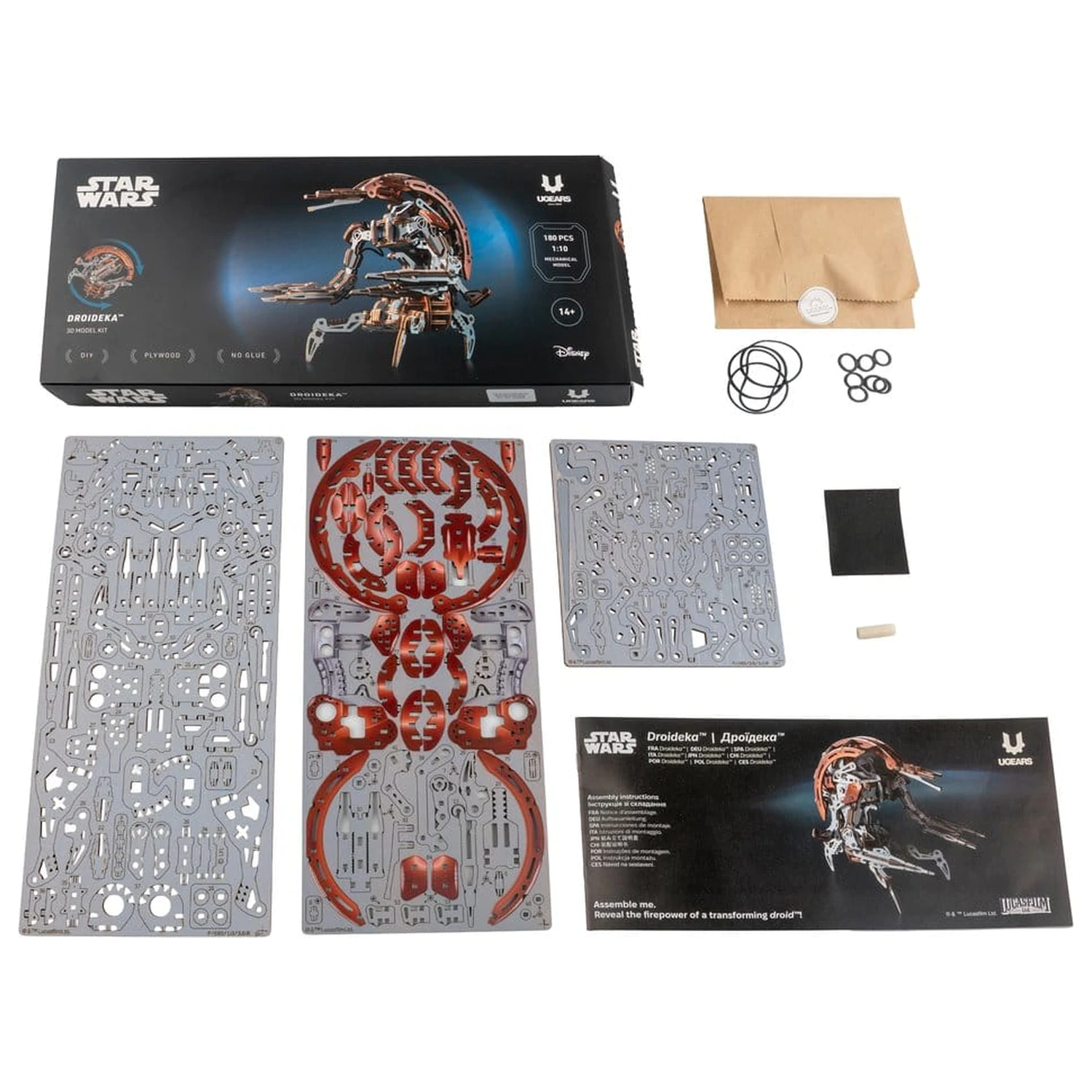 Star Wars 3D Dřevěné Puzzle Droideka fotografii produktu