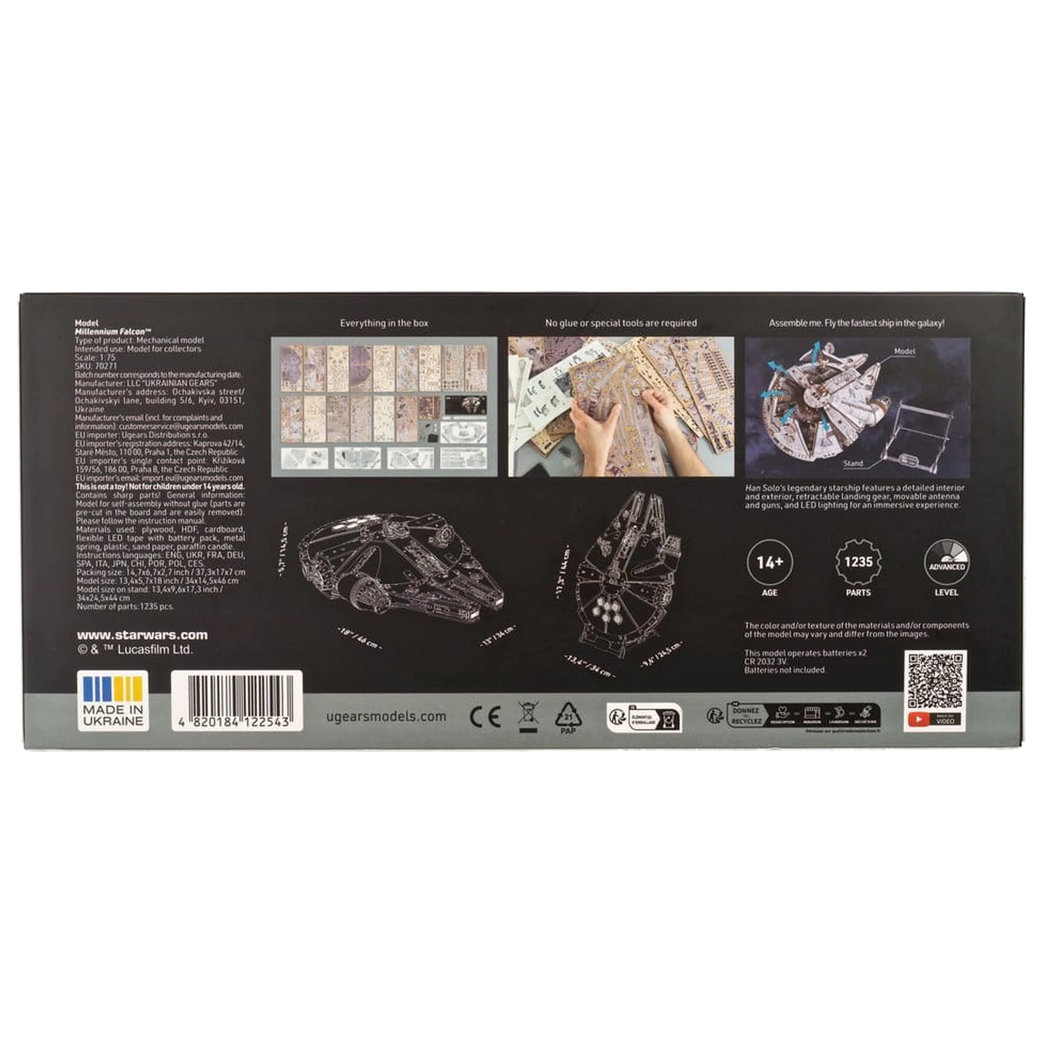 Star Wars 3D dřevěné puzzle Millennium Falcon fotografii produktu