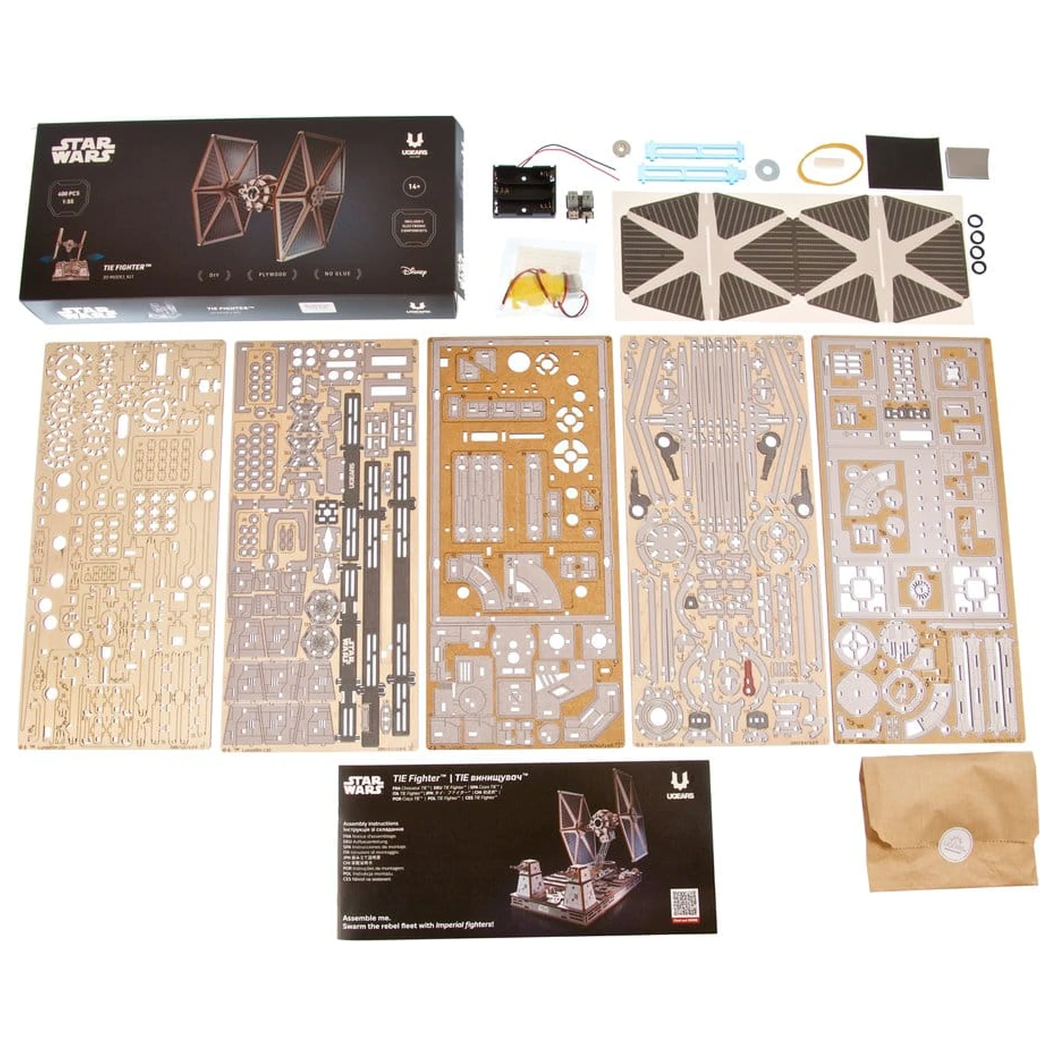 Star Wars 3D Dřevěné Puzzle TIE Fighter fotografii produktu