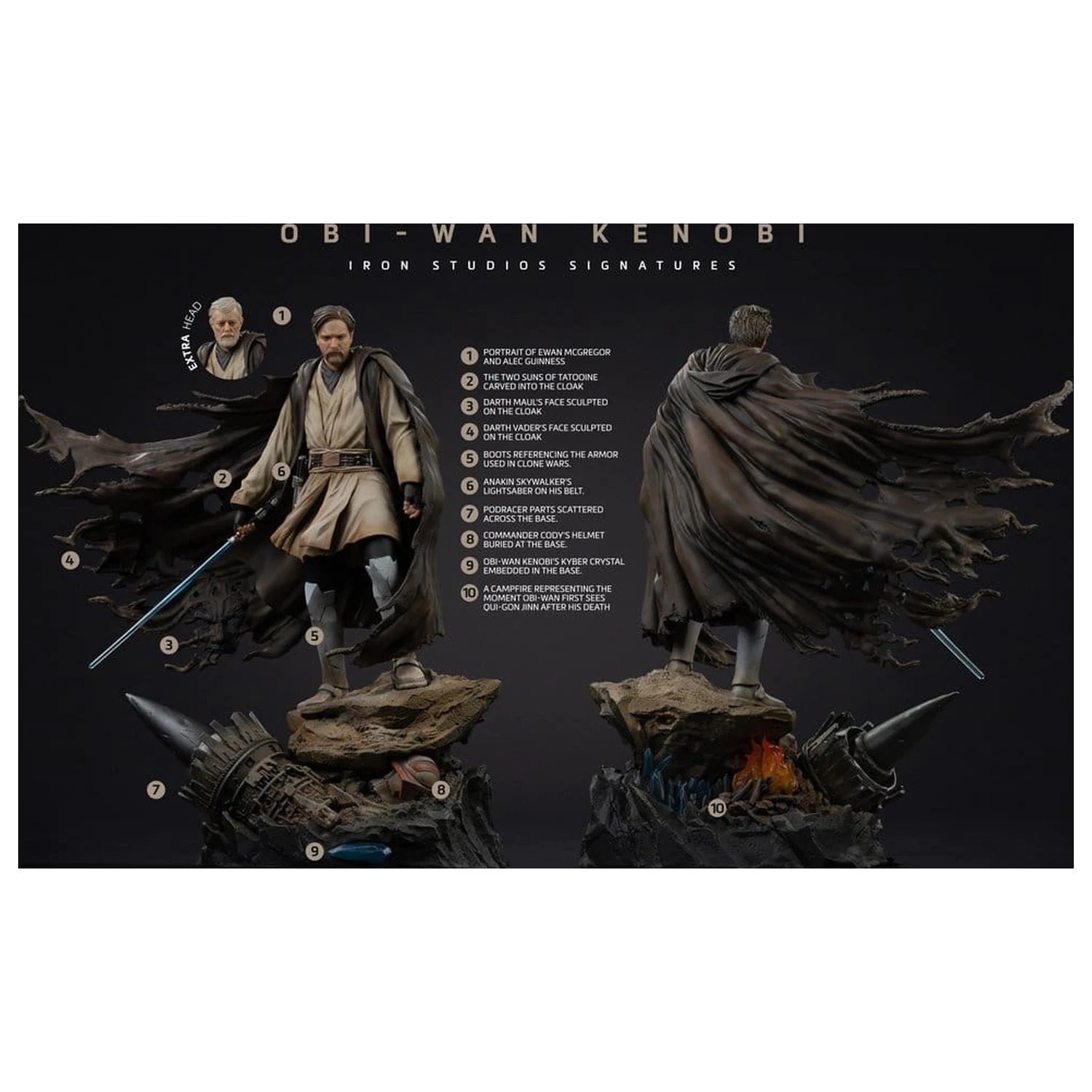 Star Wars Art Scale Socha 1/10 Obi-Wan Signatures 26 cm fotografii produktu