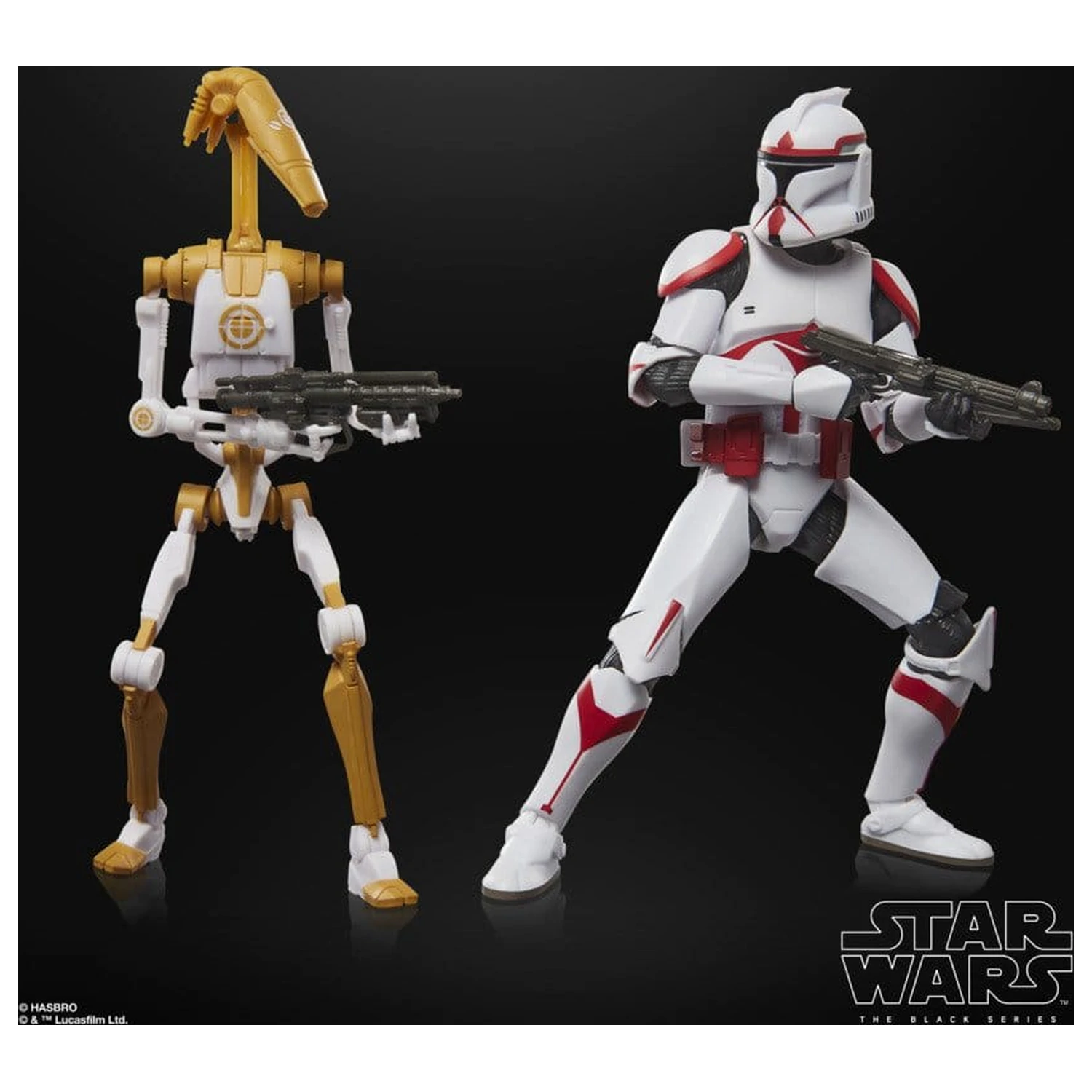 Star Wars: Battlefront II Black Series akční figurky 2-Pack Phase I Assault Trooper & Battle Droid Officer 15 cm fotografii produktu