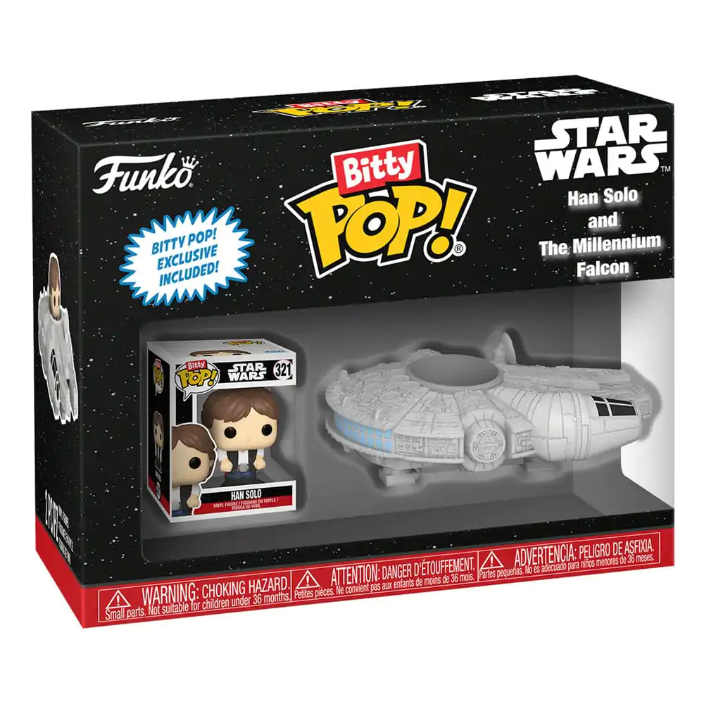 Star Wars Bitty Funko POP! Rides vinylová figurka Han Solo s Millenium Falcon 2,5 cm fotografii produktu