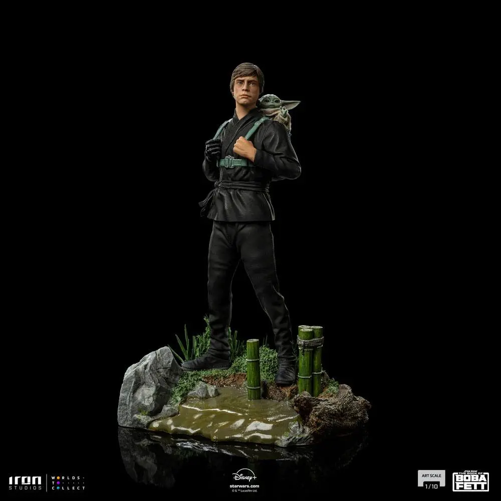 Star Wars Kniha Boba Fetta Art Scale Socha 1/10 Luke Skywalker & Grogu Training 20 cm fotografii produktu