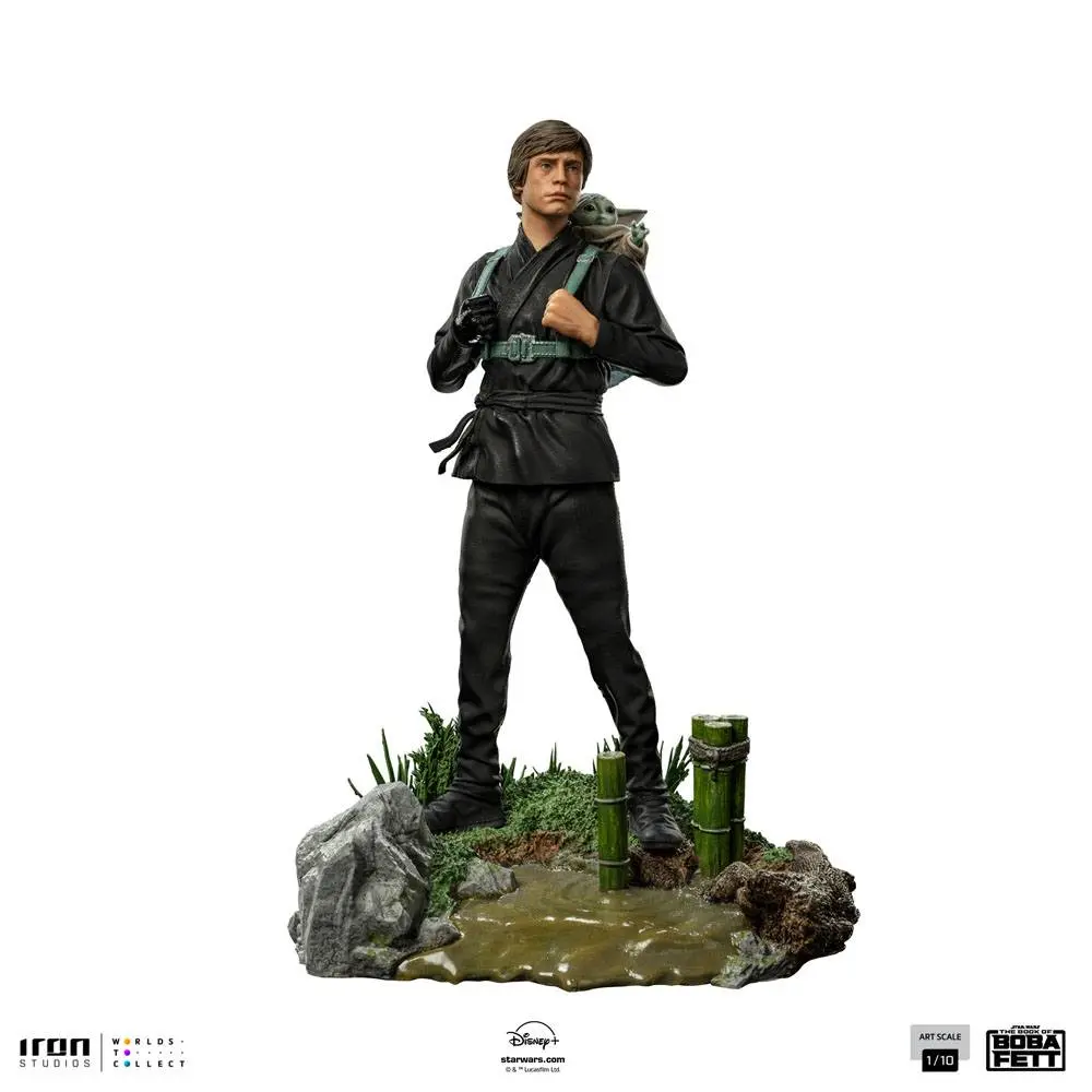 Star Wars Kniha Boba Fetta Art Scale Socha 1/10 Luke Skywalker & Grogu Training 20 cm fotografii produktu