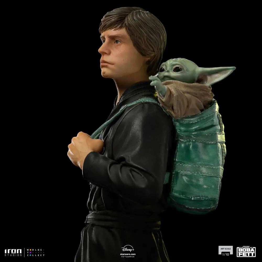 Star Wars Kniha Boba Fetta Art Scale Socha 1/10 Luke Skywalker & Grogu Training 20 cm fotografii produktu