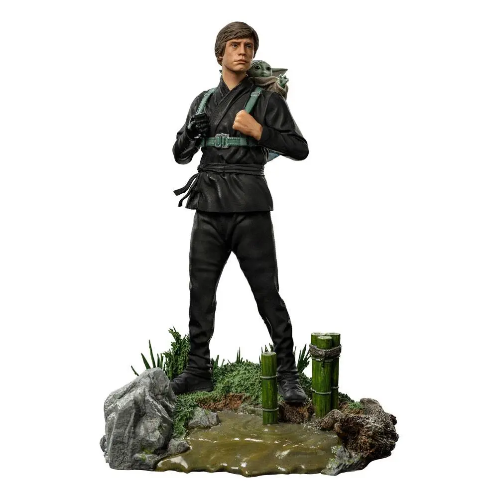 Star Wars Kniha Boba Fetta Art Scale Socha 1/10 Luke Skywalker & Grogu Training 20 cm fotografii produktu