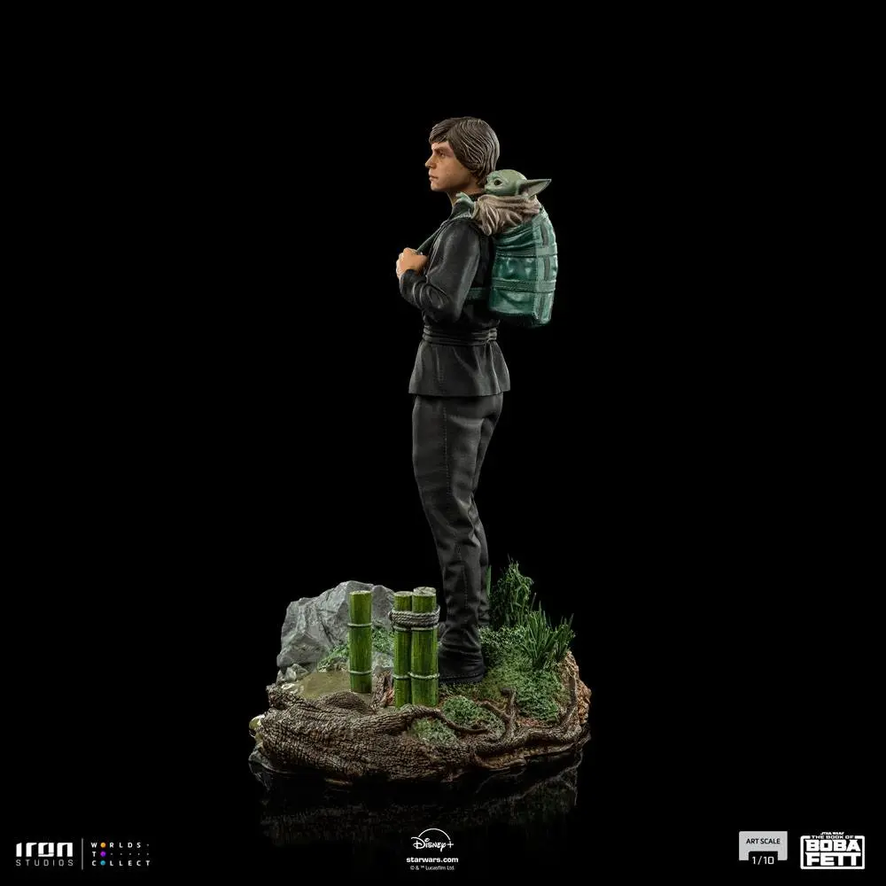 Star Wars Kniha Boba Fetta Art Scale Socha 1/10 Luke Skywalker & Grogu Training 20 cm fotografii produktu