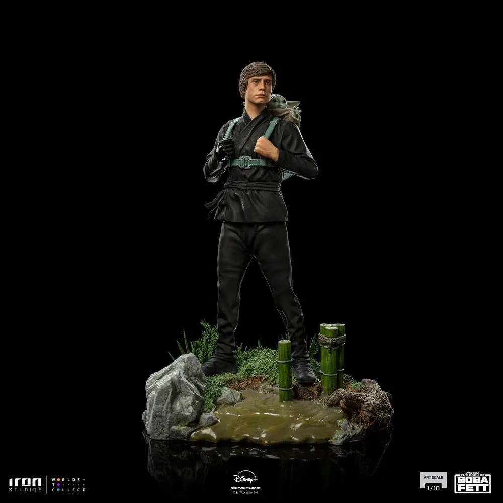 Star Wars Kniha Boba Fetta Art Scale Socha 1/10 Luke Skywalker & Grogu Training 20 cm fotografii produktu