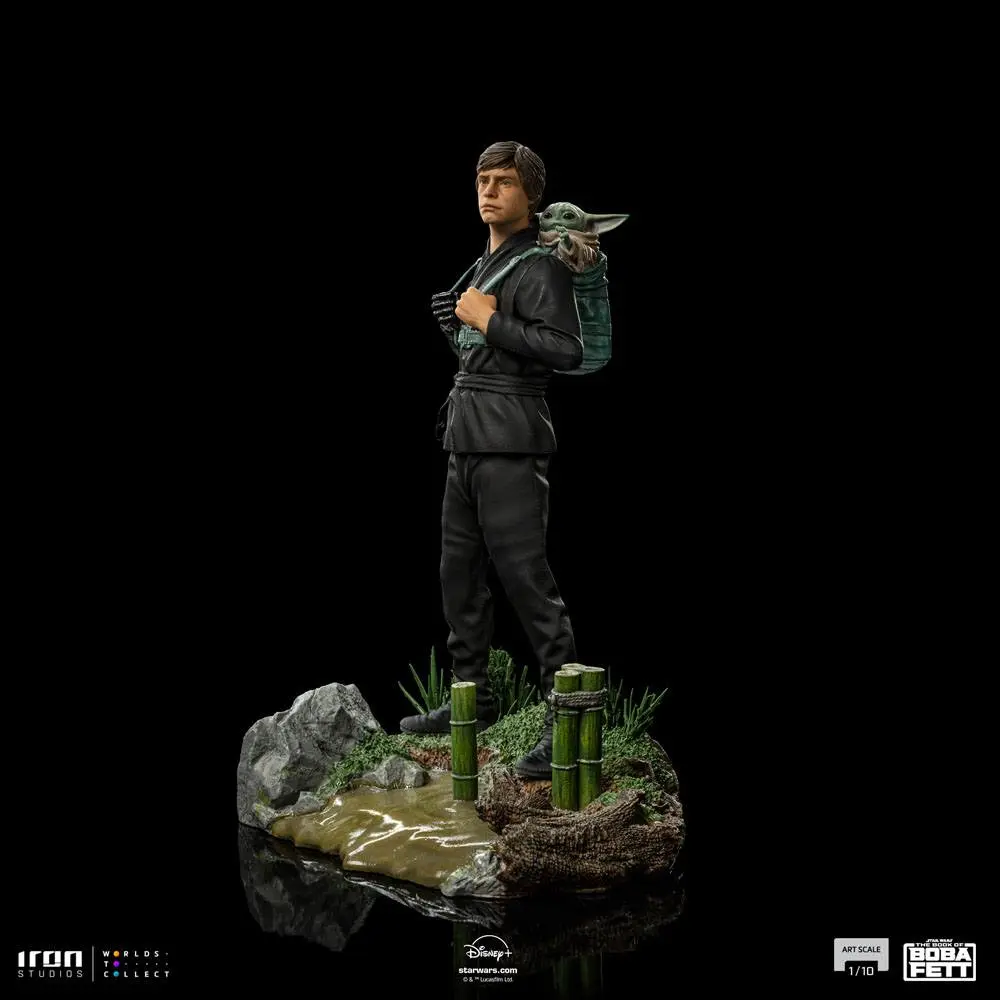 Star Wars Kniha Boba Fetta Art Scale Socha 1/10 Luke Skywalker & Grogu Training 20 cm fotografii produktu