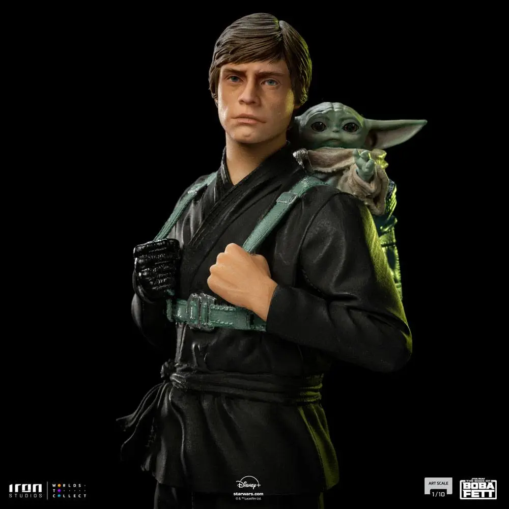 Star Wars Kniha Boba Fetta Art Scale Socha 1/10 Luke Skywalker & Grogu Training 20 cm fotografii produktu