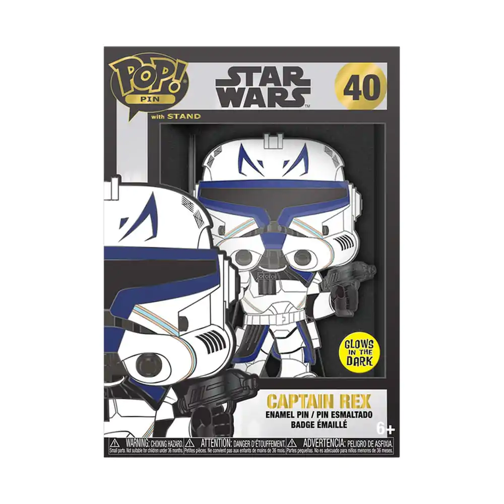 Star Wars Clone Wars Loungefly POP! Smaltovaný odznak (Pin) Captain Rex (Svítí ve tmě) 10 cm fotografii produktu