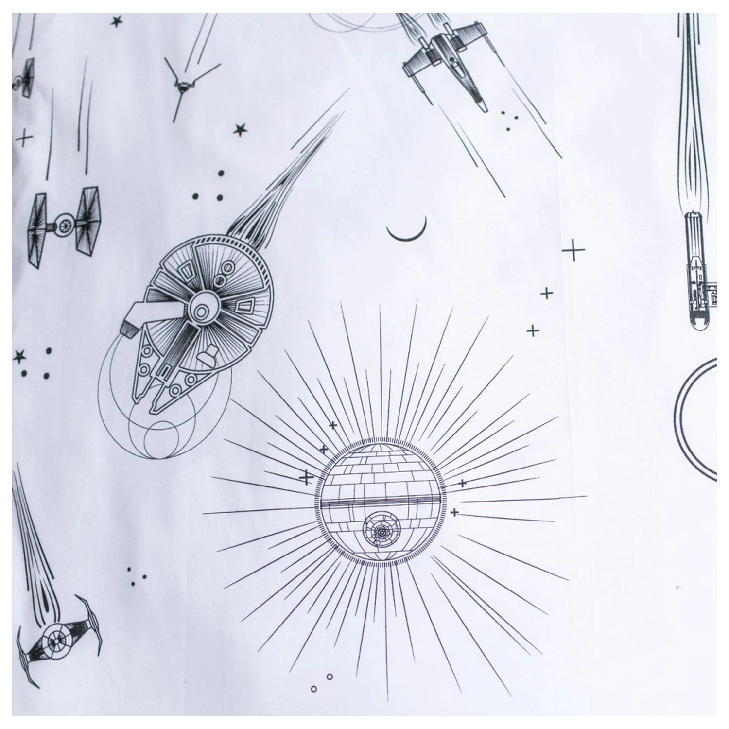 Star Wars Death Star svítící ve tmě povlečení na přikrývku fotografii produktu