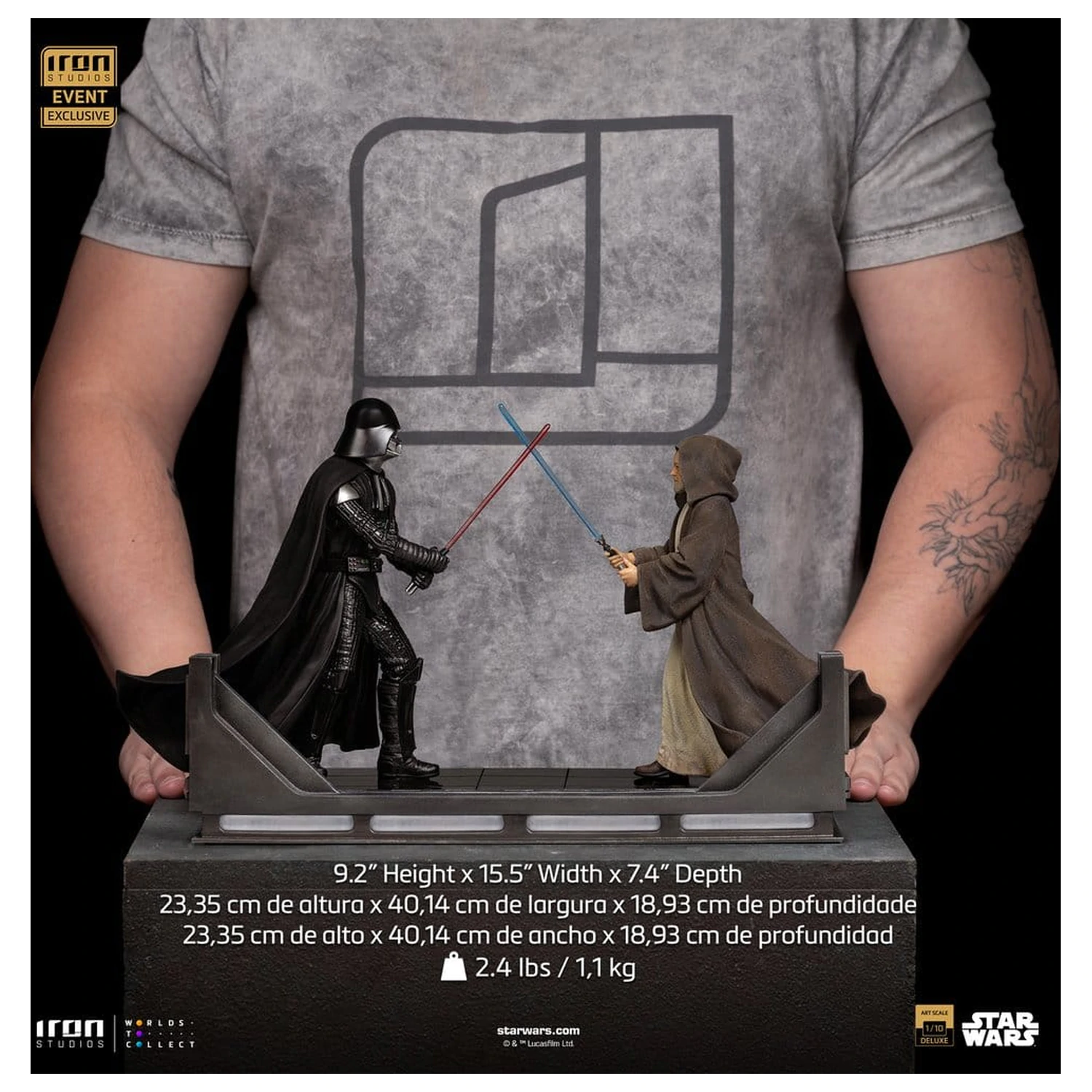 Star Wars Deluxe Art Scale Socha 1/10 Darth Vader Vs Obi-Wan Kenobi (CCXP Exclusive 2025) 24 cm fotografii produktu