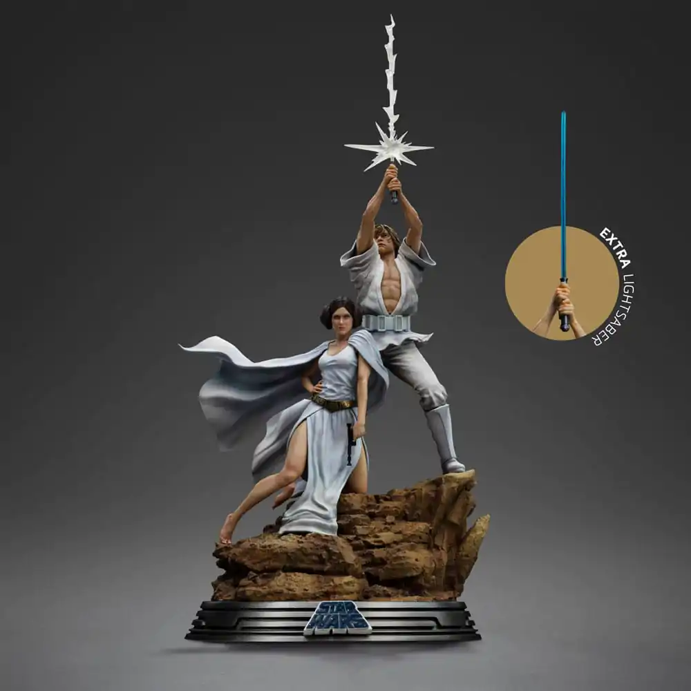 Star Wars Deluxe Art Scale Socha 1/10 Luke a Leia 41 cm fotografii produktu