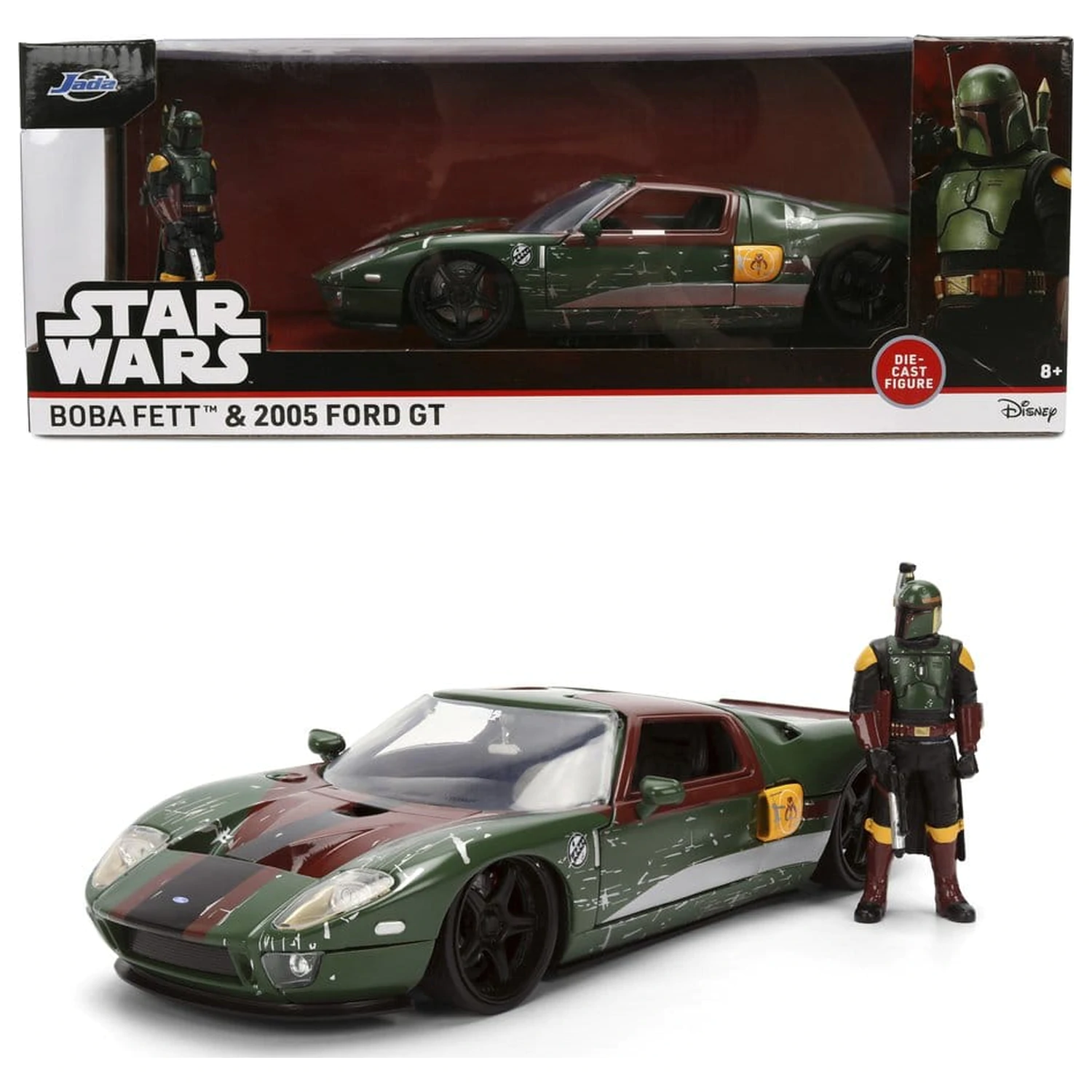 Star Wars Diecast Model 1:24 Boba Fett 2005 Ford GT fotografii produktu