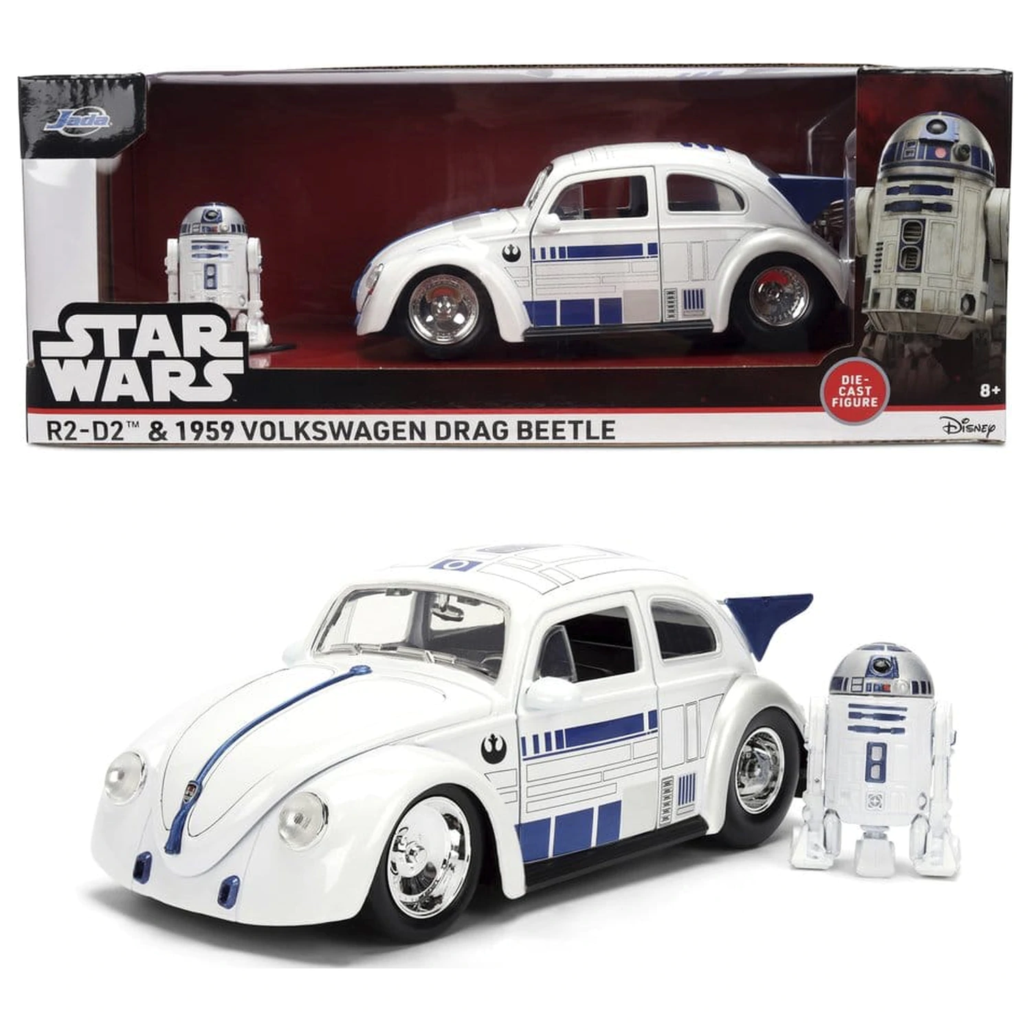 Star Wars Diecast Model 1:24 R2-D2 1959 VW Drag Beetle fotografii produktu