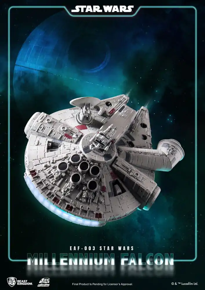 Star Wars Egg Attack plovoucí model s funkcí rozsvícení Millennium Falcon 13 cm fotografii produktu