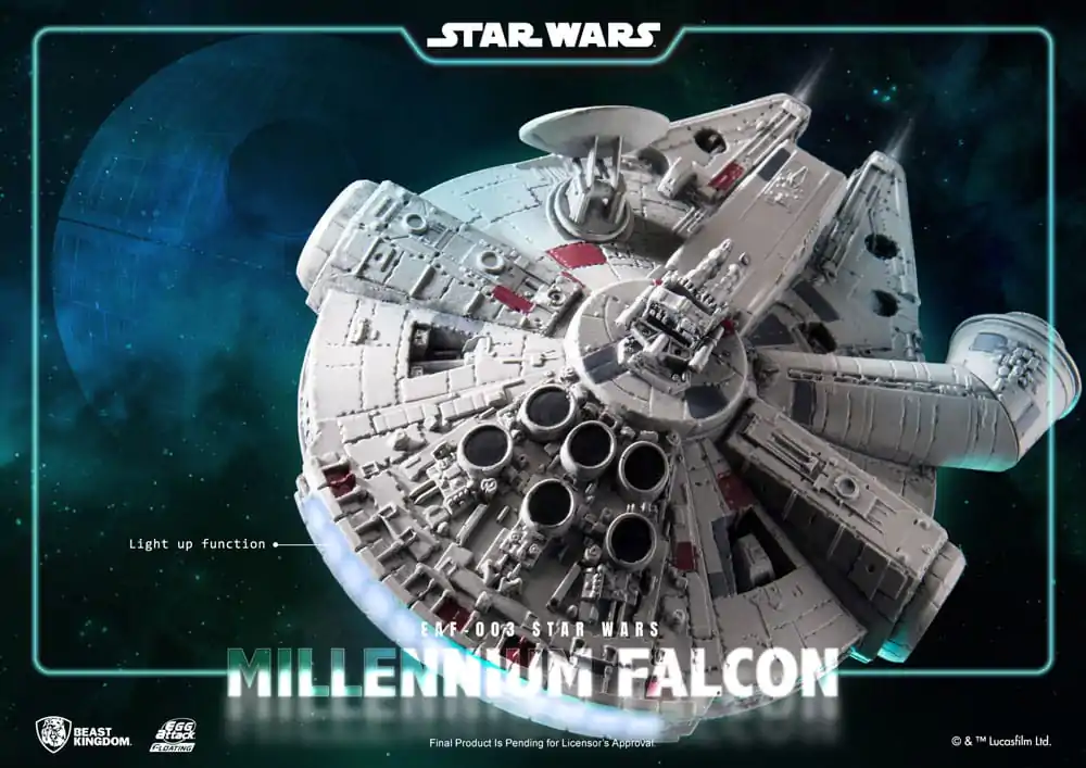 Star Wars Egg Attack plovoucí model s funkcí rozsvícení Millennium Falcon 13 cm fotografii produktu