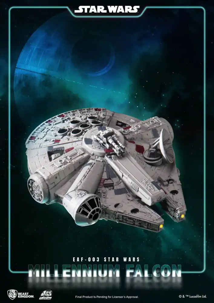 Star Wars Egg Attack plovoucí model s funkcí rozsvícení Millennium Falcon 13 cm fotografii produktu