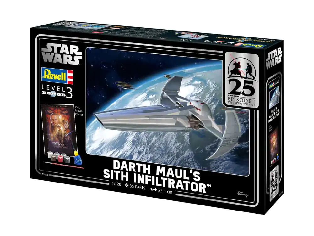 Star Wars Episode I Model Kit Dárková sada 1/120 Darth Maul's Sith Infiltrator 22 cm fotografii produktu