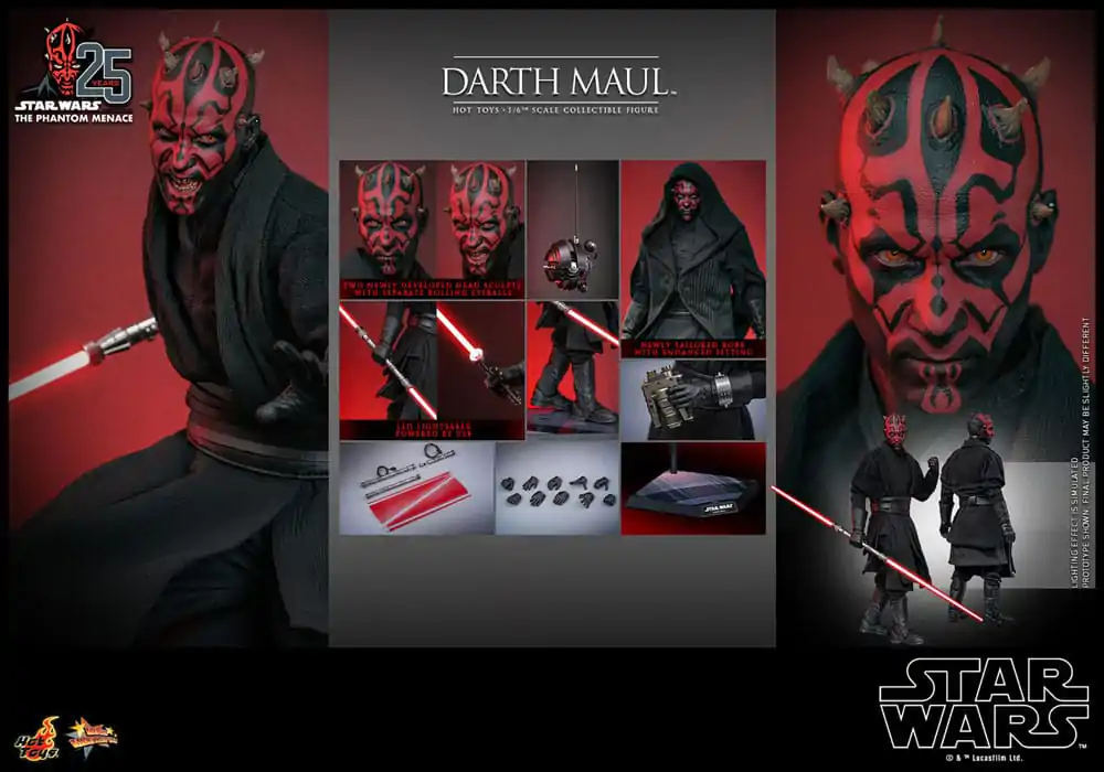 Star Wars Episode I Movie Masterpiece akční figurka 1/6 Darth Maul 29 cm fotografii produktu