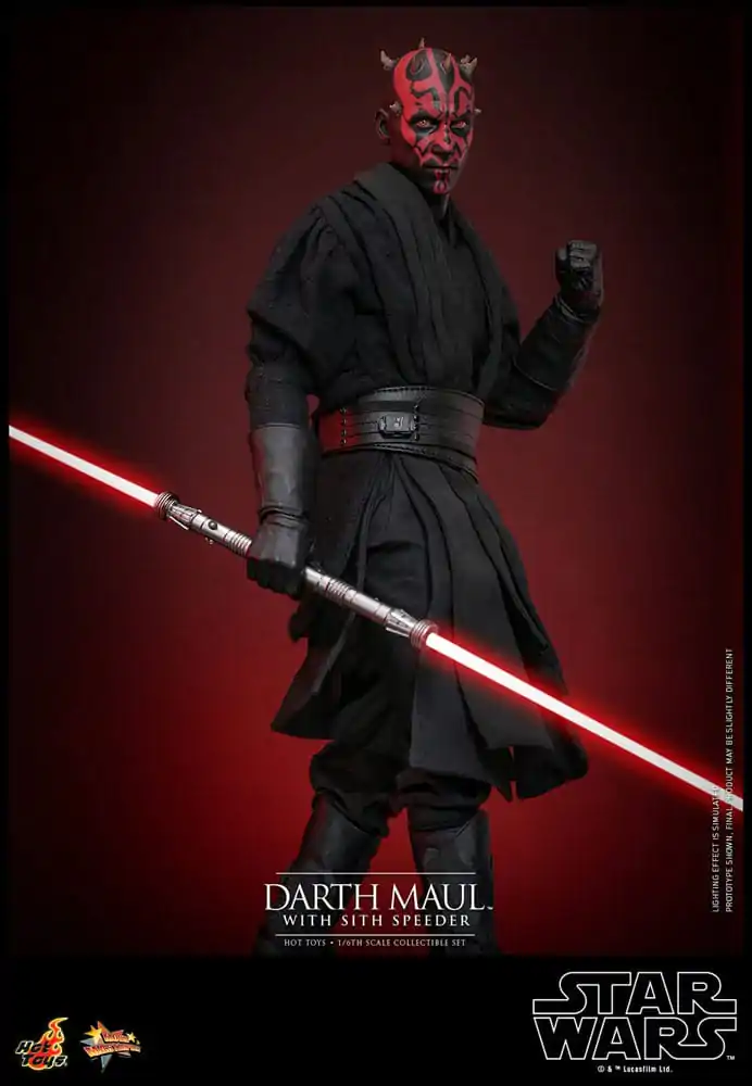 Star Wars Episode I Movie Masterpiece akční figurka 1/6 Darth Maul se Sith Speederem 29 cm fotografii produktu