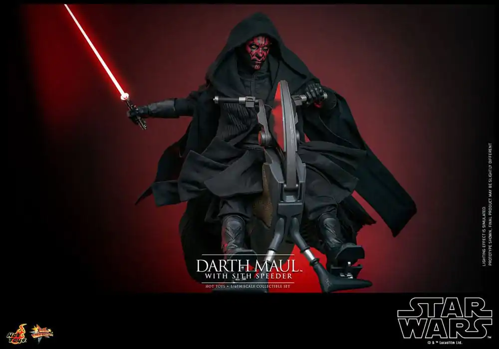 Star Wars Episode I Movie Masterpiece akční figurka 1/6 Darth Maul se Sith Speederem 29 cm fotografii produktu