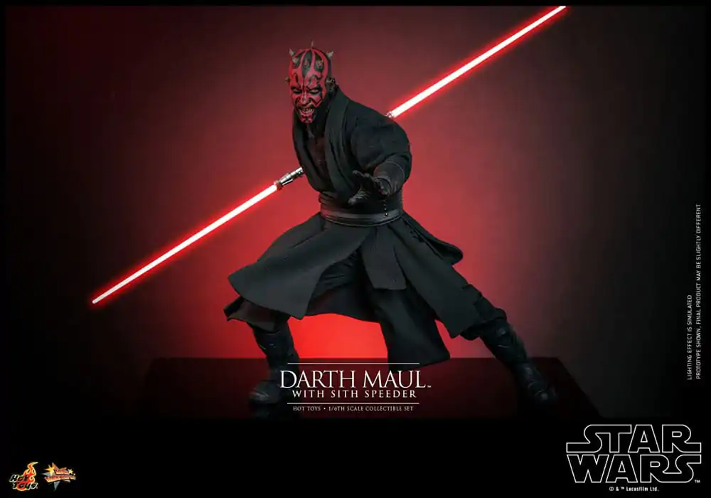 Star Wars Episode I Movie Masterpiece akční figurka 1/6 Darth Maul se Sith Speederem 29 cm fotografii produktu