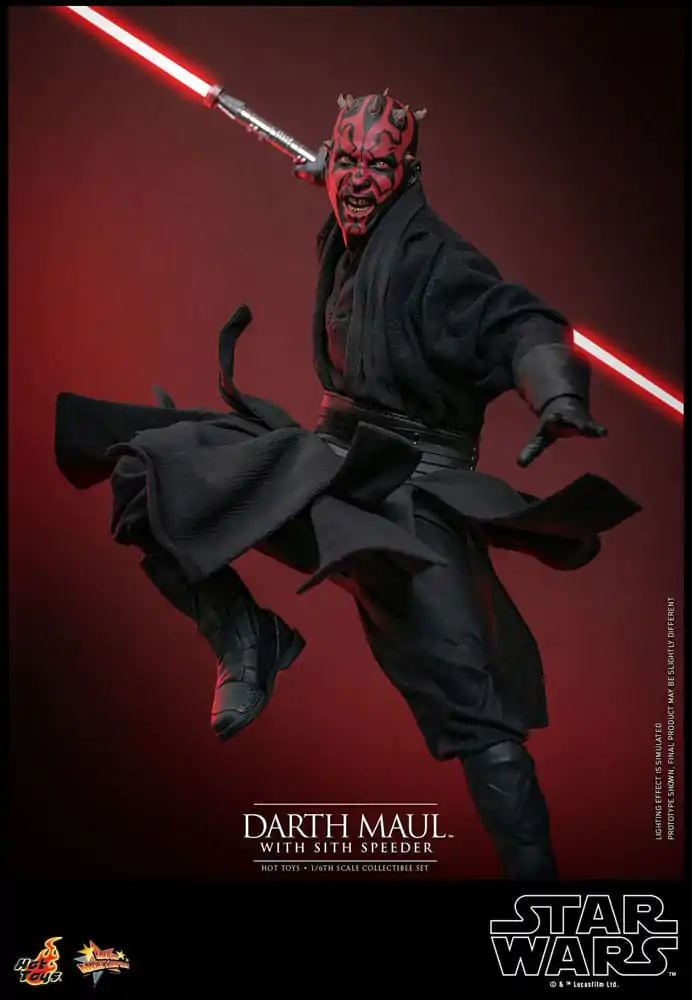 Star Wars Episode I Movie Masterpiece akční figurka 1/6 Darth Maul se Sith Speederem 29 cm fotografii produktu