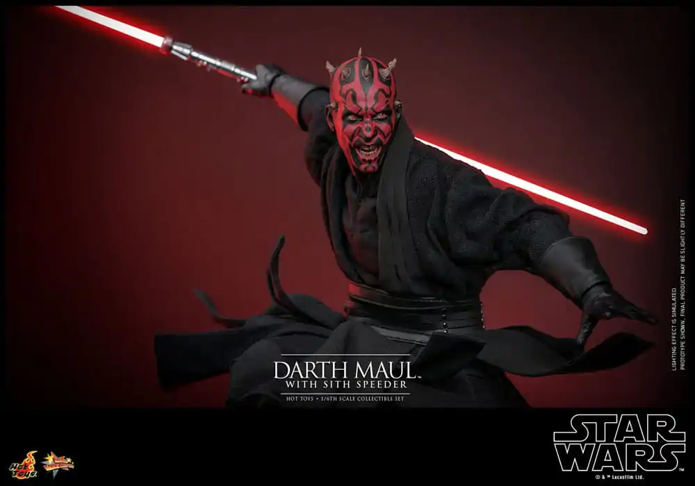 Star Wars Episode I Movie Masterpiece akční figurka 1/6 Darth Maul se Sith Speederem 29 cm fotografii produktu