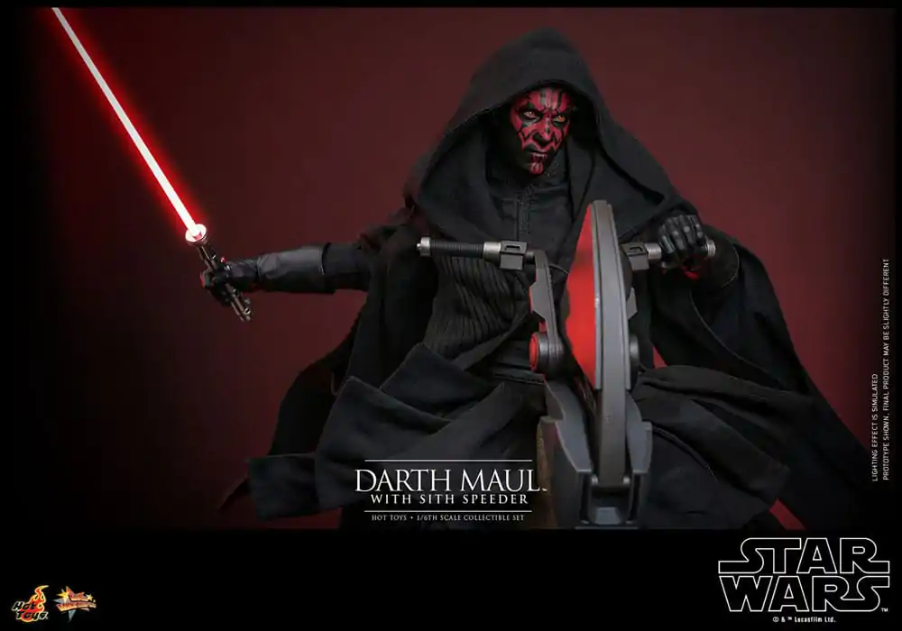 Star Wars Episode I Movie Masterpiece akční figurka 1/6 Darth Maul se Sith Speederem 29 cm fotografii produktu