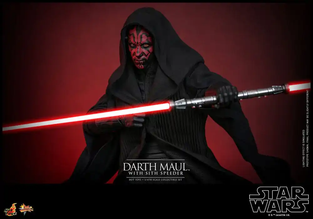 Star Wars Episode I Movie Masterpiece akční figurka 1/6 Darth Maul se Sith Speederem 29 cm fotografii produktu