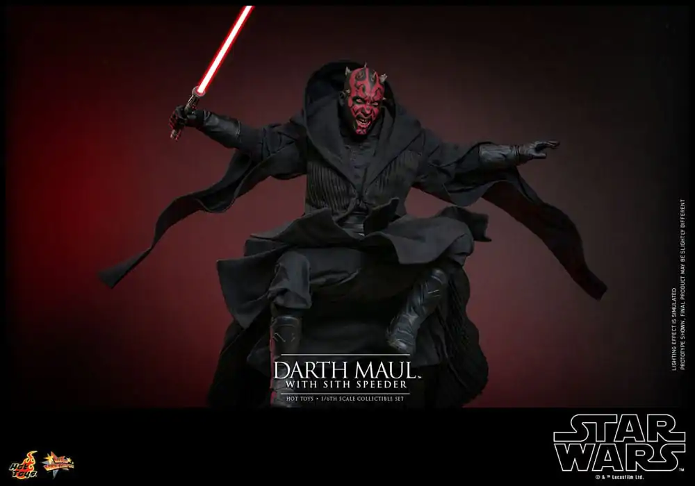 Star Wars Episode I Movie Masterpiece akční figurka 1/6 Darth Maul se Sith Speederem 29 cm fotografii produktu