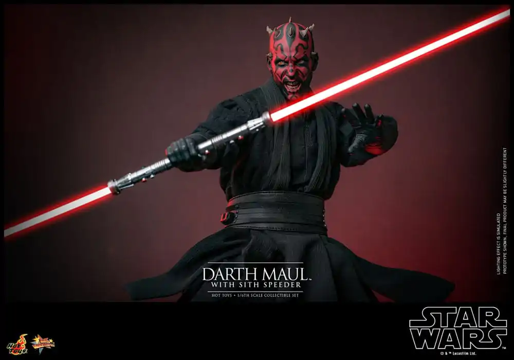 Star Wars Episode I Movie Masterpiece akční figurka 1/6 Darth Maul se Sith Speederem 29 cm fotografii produktu